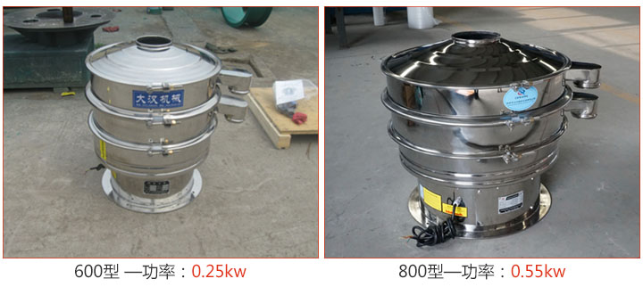 食品振動篩同種材質有不同大小的型號，而型號的不同就會影響價格。